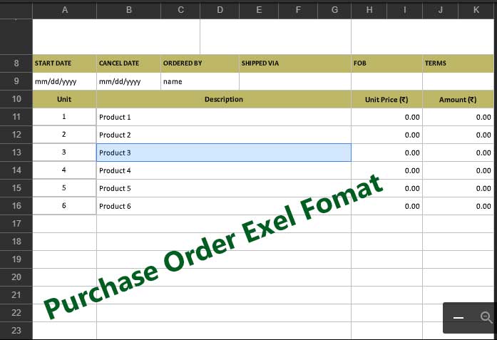 Purchase-Order-Excel